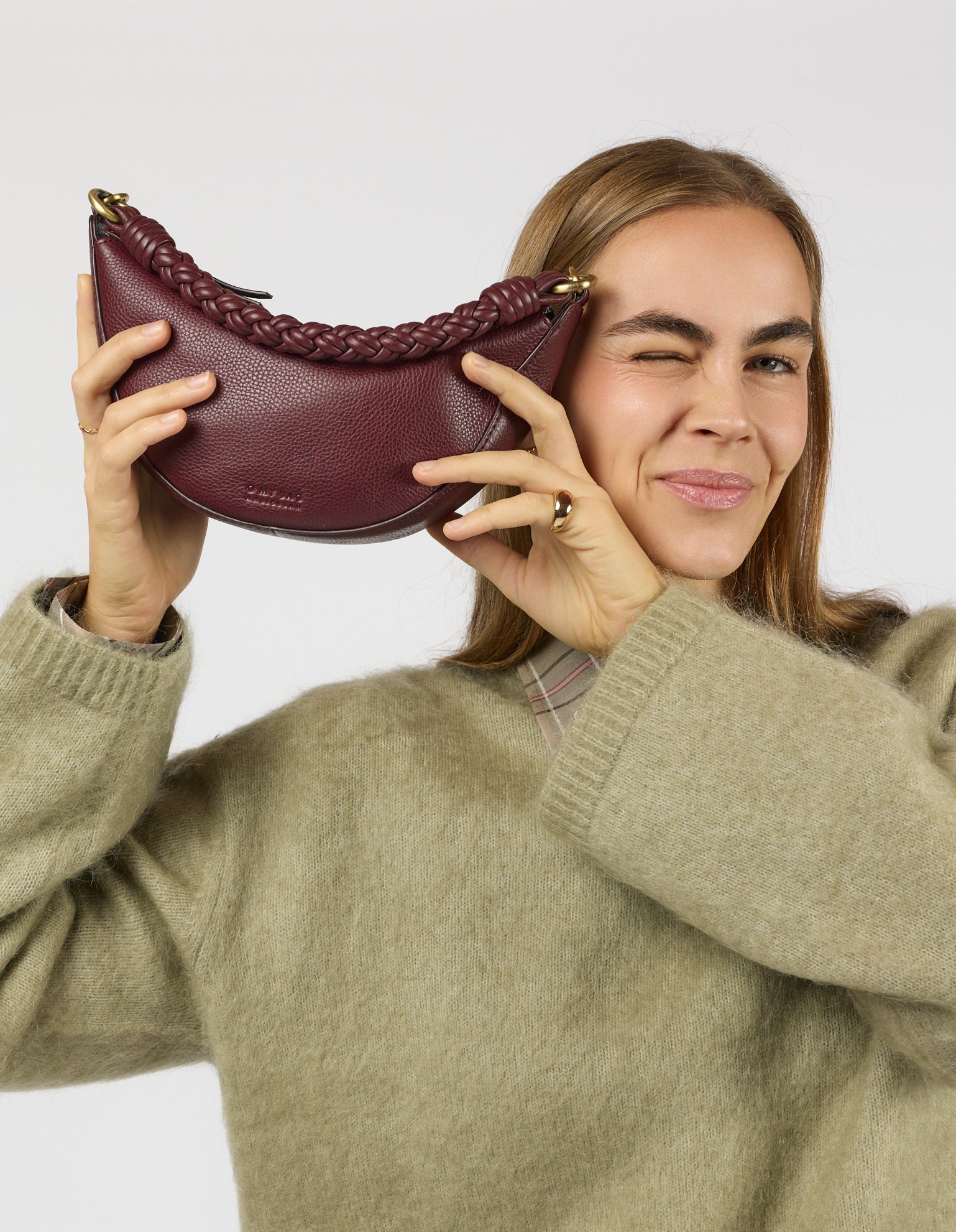 Leo Mini Dark Cherry Soft Grain Leather