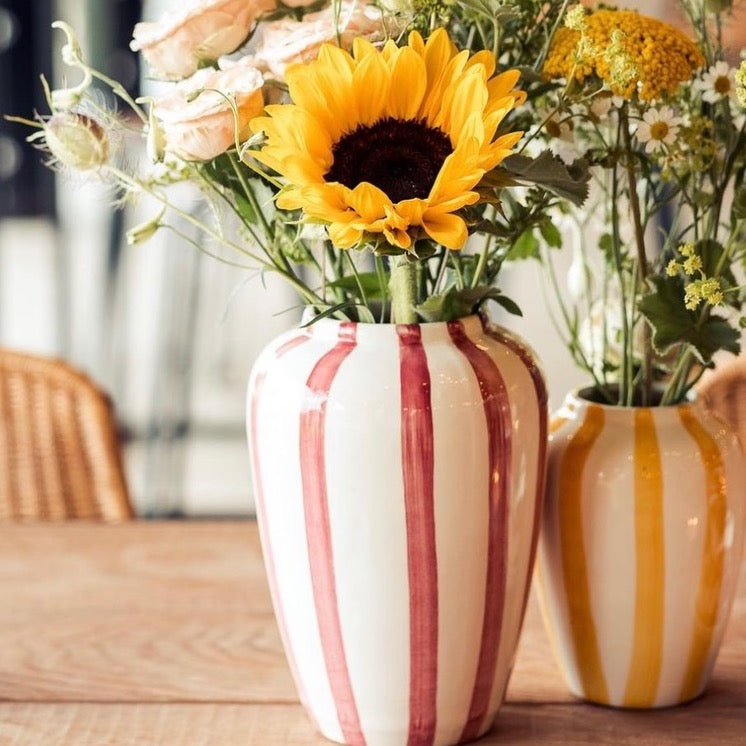 Funky Vaas XXL Geel Strepen