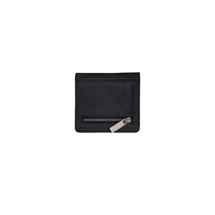 Alex Fold-Over Wallet Black Classic Leather