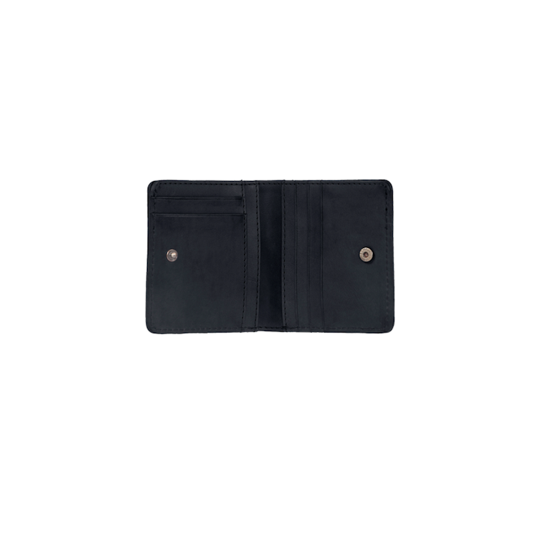 Alex Fold-Over Wallet Black Classic Leather