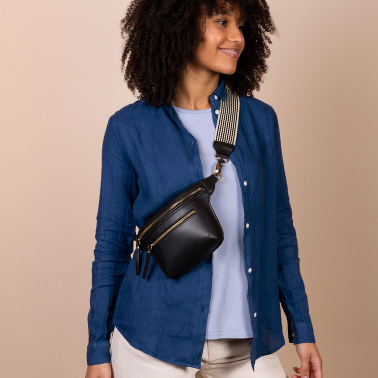 Beck's Bum Bag Black Apple Leather