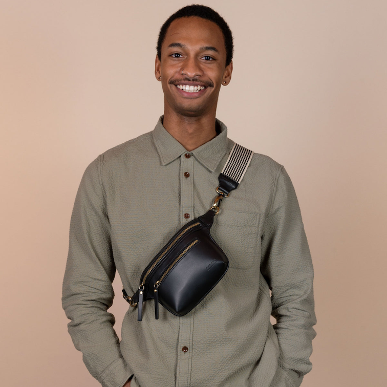 Beck's Bum Bag Black Apple Leather