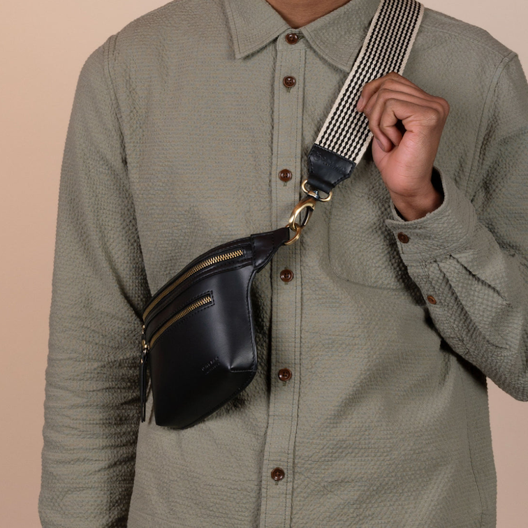 Beck's Bum Bag Black Apple Leather