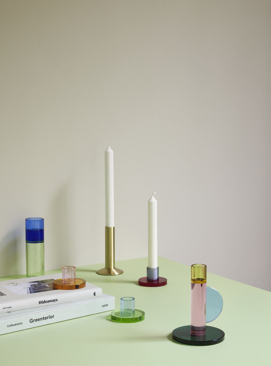 Astro Candleholder Small Blue/Green