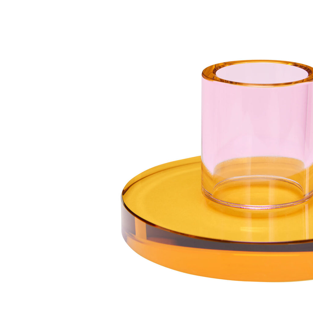 Astro Candleholder Small Pink/Orange