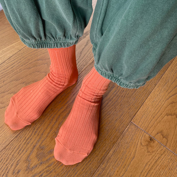 Her Socks Tangerine
