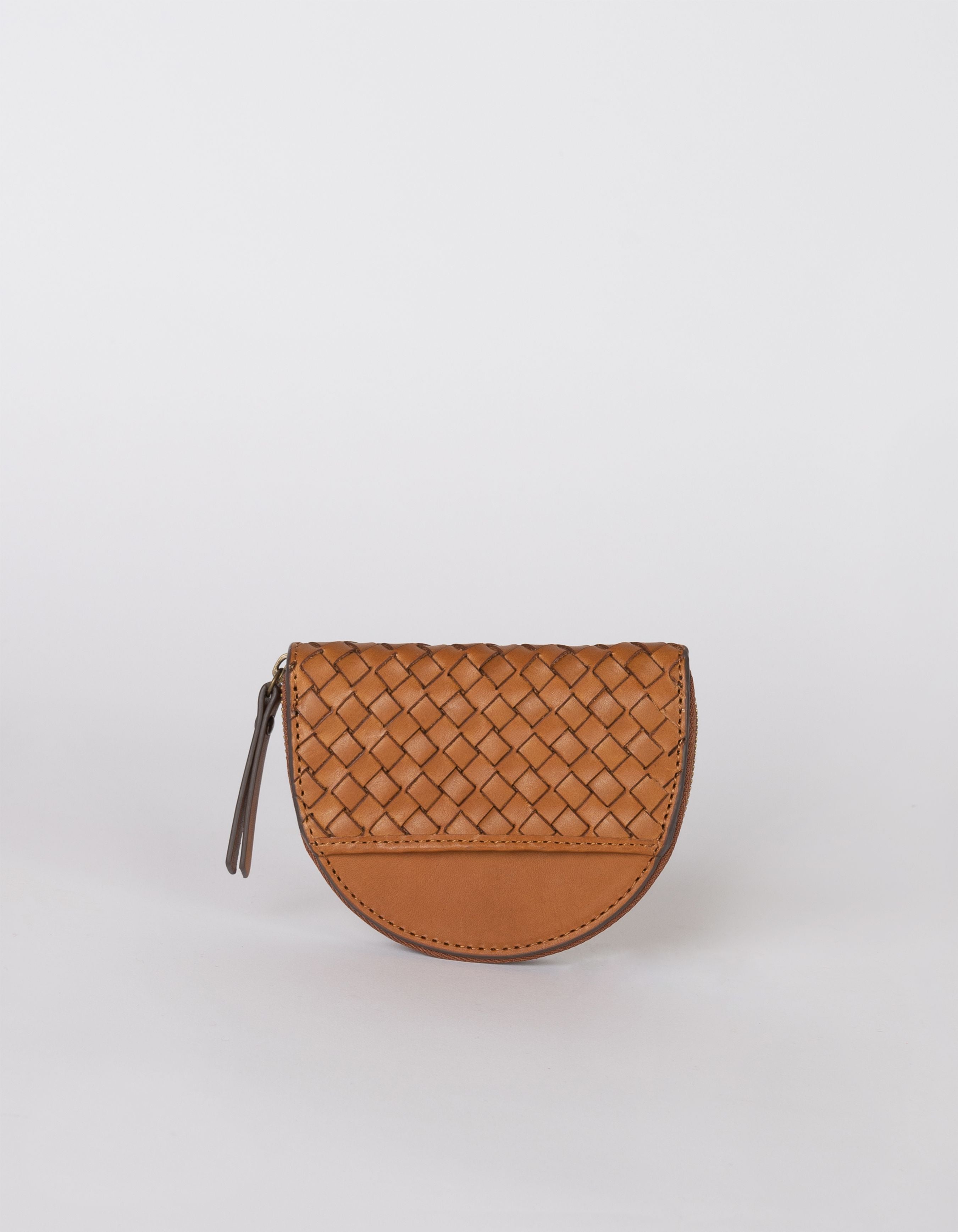 Laura Coin Purse Classic Woven Cognac