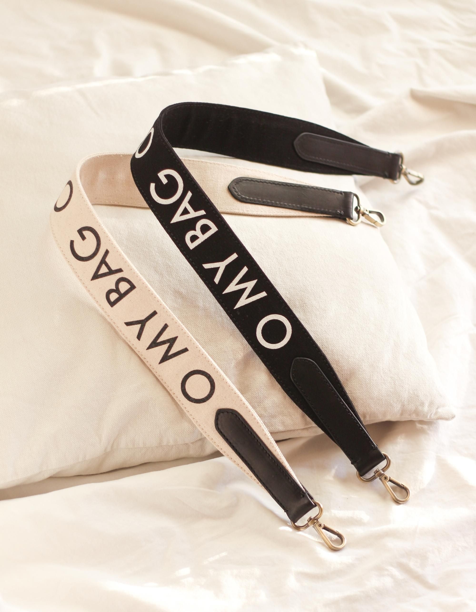 Canvas Logo Strap Black Long