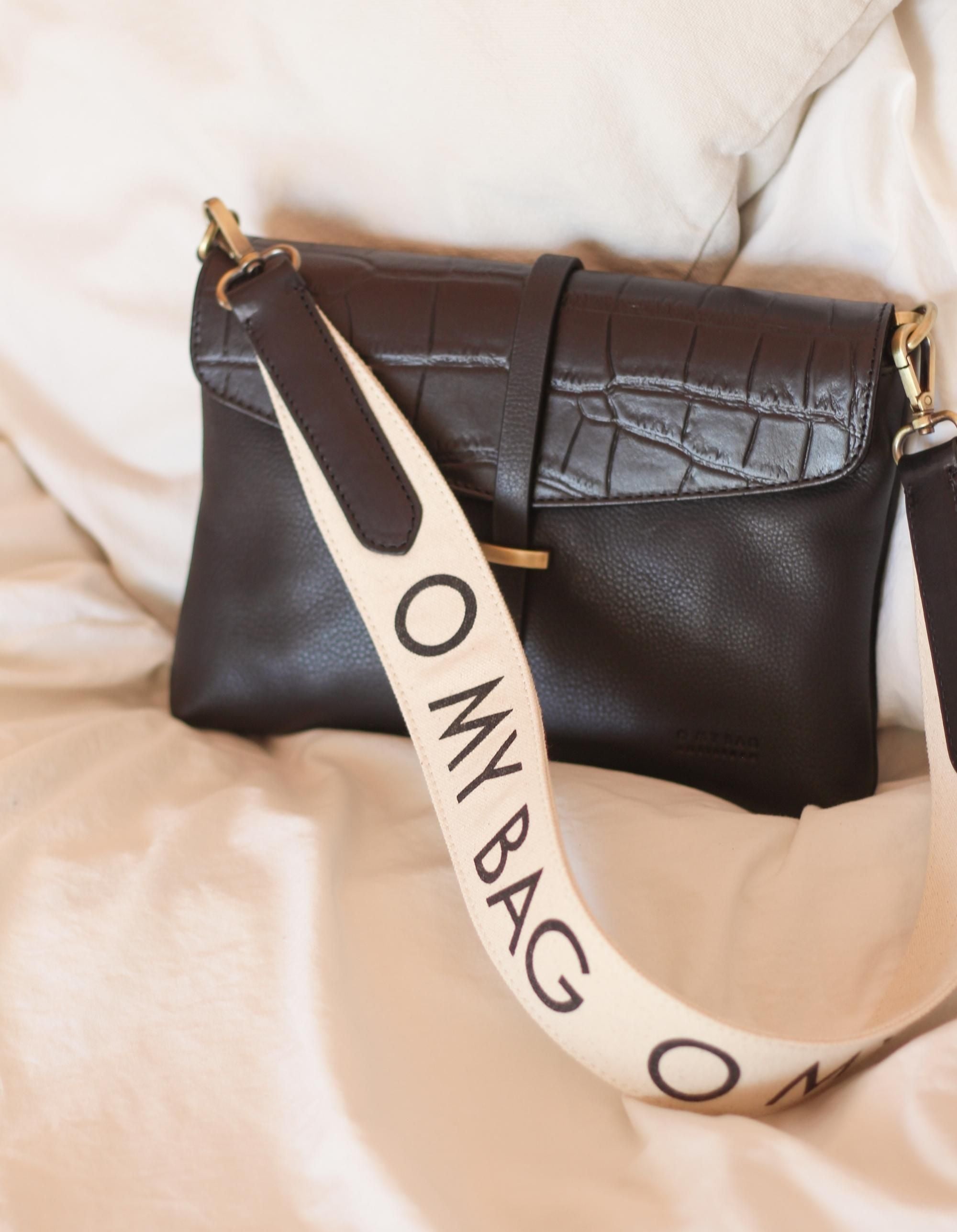 Canvas Logo Strap Black Long