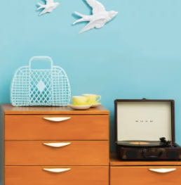 Retro Basket Blue - Large